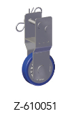 Auxiliary wheel for flat  roof console bracket Tobler AG